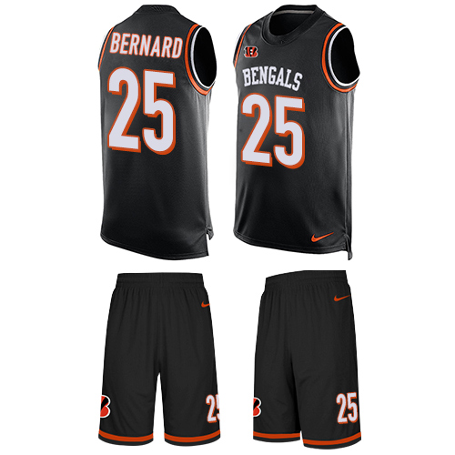 Men's Limited Giovani Bernard Nike Jersey Black - #25 Tank Top Suit NFL Cincinnati Bengals